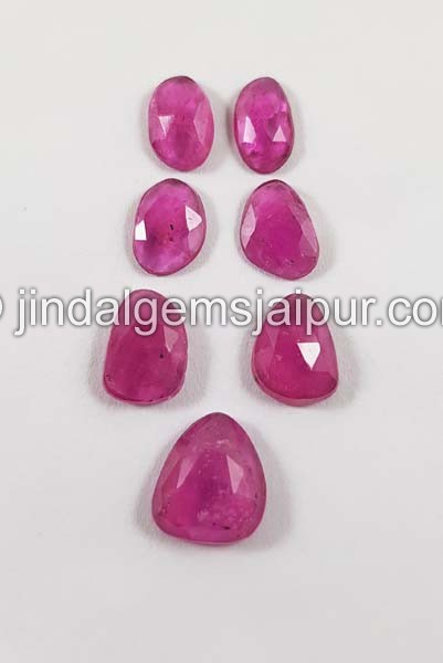 Rubellite Rose Cut Slices